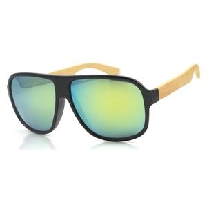 Retro Aviator Sunglasses Proof Oversized Bamboo